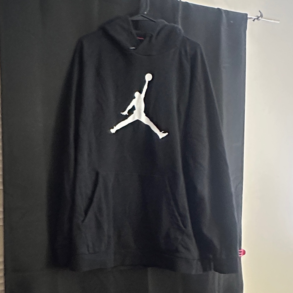 Jordan Black Hoodie with White Logo